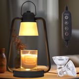 Lâmpada De Aromaterapia Para Aquecedor Elétrico De Velas Com Temporizador - Preta