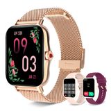 Relógio Inteligente Iaret Para Mulheres (recebe/discagem De Chamadas), Monitor De Fitness, Smartwatch Impermeável Para Telefones Android E Ios, Rel