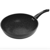 Frigideira Wok Indu Revest Ceram Granilite Cinza 28cm Lyor