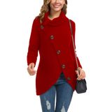 Suéter Feminino Grecerelle, De Gola Alta, Vermelho Grosso, 2gg