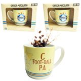 Kit 2un Caneca Xícara Porcelana Reforçada 300ml Café Clube