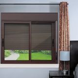 Janela Elite 2 Folhas Moveis Com Persiana Integrada 120 X 200 Vidro Liso Corten