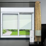 Janela Elite 2 Folhas Moveis Com Persiana Integrada Correr Com Motor E Controle Remoto 140 X 200 Vidro Liso Branco