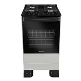 Fogão 4 Bocas A Gás Mueller Mfv4bf Mesa De Vidro Acendimento Automático Titânio Bivolt