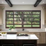 Janela Elite Com Travessas 4 Folhas Moveis 100 X 150 Vidro Liso Corten