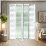 Porta De Correr Venez. 6 Folhas Moveis 210 X 200 Elite Com Fecho Automático Vidro Liso Branco