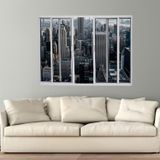 Janela Vitrô De Alumínio 4 Folhas 120 X 200cm Modular Esquadrias Bergamo Branco