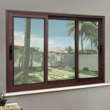 Janela Elite 3 Folhas Moveis Sequenciais 100 X 240 Vidro Liso Corten