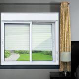 Janela Elite 2 Folhas Moveis Com Persiana Integrada 120 X 150 Vidro Liso Branco