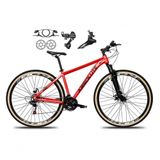 Bicicleta Aro 29 Absolute Nero 5 Shimano Freios Hidráulicos 24v Garfo Suspensão Pneu Faixa - Vermelho Tam.19