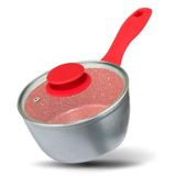 Panela Philco Definitive Pph160apr Redstone Com Tampa De Vidro 1,4 L Cinza E Vermelho