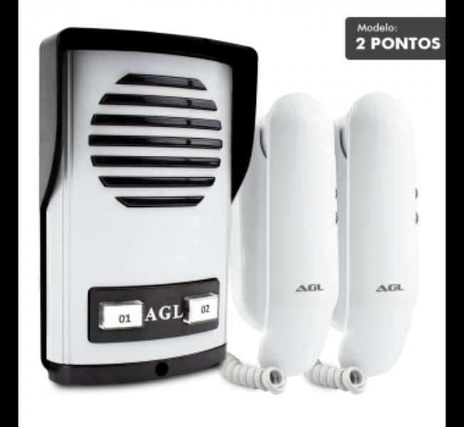 Produtoo Kit Interfone Porteiro Eletrônico Coletivo Agl 2 Pontos Foi Desenvolvido Com Alto 0685