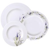 Jogo De Pratos Tramontina Lilla Em Porcelana Decorada 12 Peças - 96589051