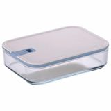 Pote De Vidro Hermético Retangular - Tampa Com Alavanca - 2300ml - Perfect Seal - Neoflam