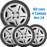 4x Calota Gm Onix Prisma Aro 14 Emblema 194cb