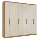 Roupeiro Casal 8 Portas Thb Milan, Cappuccino/off White, 240 Cm