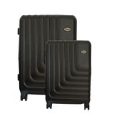 Conjunto De Malas De Viagem Expansível Em Abs Ika Flex, Cadeado Tsa Rodas Duplas 2pcs- Grafite, P/m