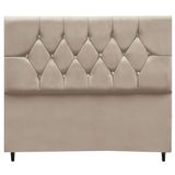 Cabeceira Cama Box Estofada Casal 140 Cm Geovana Suede