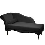Chaise Longue Divã Copenhagen 160cm Shop Das Cabeceiras Preto