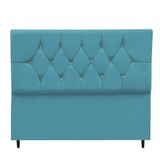 Cabeceira Cama Box Estofada Queen 160 Cm Geovana Suede