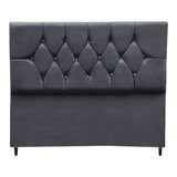 Cabeceira Cama Box Estofada Queen 160 Cm Geovana Suede