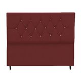 Cabeceira Cama Box Estofada Queen 160 Cm Geovana Suede