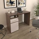 Escrivaninha Mesa Office Com Gaveta E Armário Hall Ipê-branco