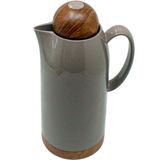 Garrafa Térmica De Mesa Colin Cinza Chá Café Chimarrão De 1l