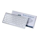 Teclado Bluetooth Para Tablet Android E Ios Branco/prata