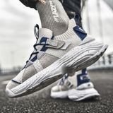 Moda Masculina Respirável Sapatos Esportivos Cinza 39