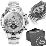 Relogio Prata Original Grande Aço Inox Masculino + Caixa Qualidade Edição Limitada Analogico
