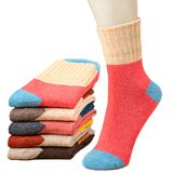 Meias Yzkke Vintage Winter Warm Wool Crew, Pacote Com 5 Para Mulheres