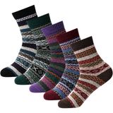 Meias Fyc Winter Women, De Lã Macia E Grossa, Pacote Com 5