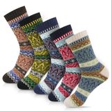 Meias Femininas De Inverno Fyc, Quentes, Grossas, Macias, Multicoloridas