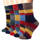 Meias Yzkke Vintage Winter Warm Wool Para Mulheres (pacote Com 5)