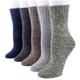 Meias Yzkke Vintage Winter Warm Wool Para Mulheres, Pacote Com 5
