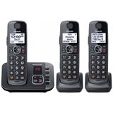 Sistema De Telefone Sem Fio Com Bloqueio De Maquina De Atendimento E Chamada, 3 Aparelhos, Panasonic