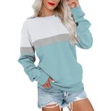Moletom Feminino Casual Pgands Com Gola Redonda, Bloco Colorido