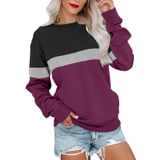 Moletom Feminino Casual Pgands Com Gola Redonda, Bloco Colorido