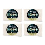 Travesseiro Viscoelástico 3d Gomos Danasa Dt3200 Kit C/ 4 Un (45x65) - Duoflex