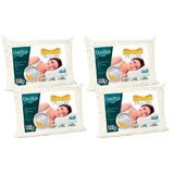 Travesseiro Espuma Aerada Contour Pillow Tp2102 C/ Capa De Algodão Kit C/ 4 Un (50x70) - Duoflex