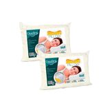 Travesseiro Espuma Aerada Contour Pillow Tp2102 C/ Capa De Algodão Kit C/ 2 Un (50x70) - Duoflex