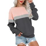 Moletom Feminino Casual Pgands Com Gola Redonda, Bloco Colorido