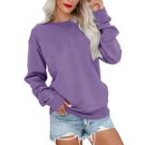 Moletom Pgands Feminino Com Gola Redonda E Manga Comprida, Blusa Casual