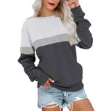 Moletom Feminino Casual Pgands Com Gola Redonda, Bloco Colorido