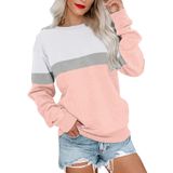Moletom Feminino Casual Pgands Com Gola Redonda, Bloco Colorido