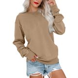 Moletom Feminino Pgands Com Gola Redonda Marrom De Algodão/poliéster