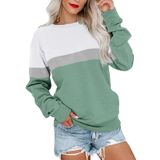 Moletom Feminino Casual Pgands Com Gola Redonda, Bloco Colorido