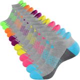 Meias De Tornozelo Eallco Womens Running Athletic, 6 Pares Com Almofada