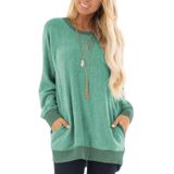 Blusas Femininas Casuais Gadewake, Coloridas, Manga Comprida, Verde
